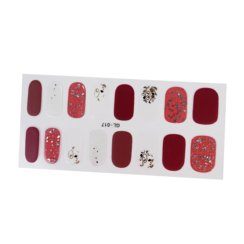 Younail Bronzing Cat's Eye Letters Color Nail Polish Film Nail Stickers Full Stickers