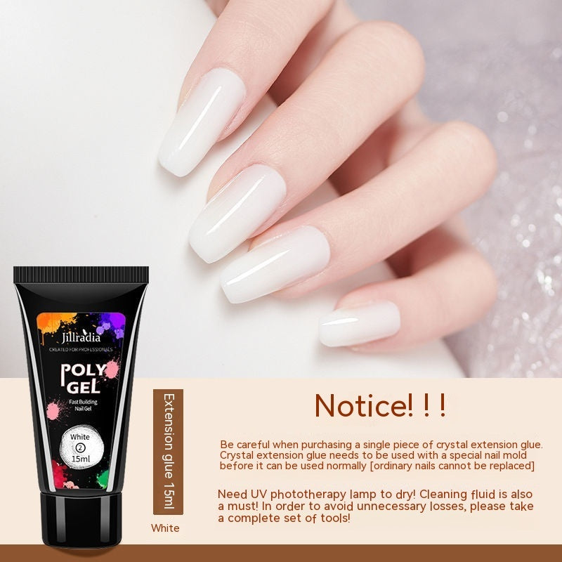 Crystal Extended Glue Nail Beauty UV