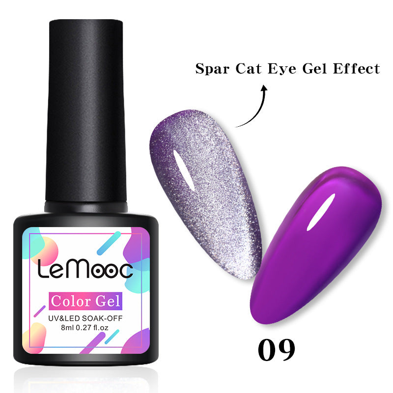 Lemooc Smoothie Light Moonstone Nail Polish Glue Snow Light Wide Cat Eye Glue