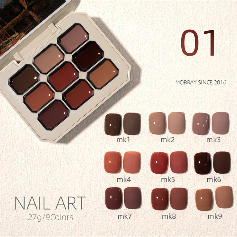 Nail Art New Solid Nail Polish Set Jiugongge