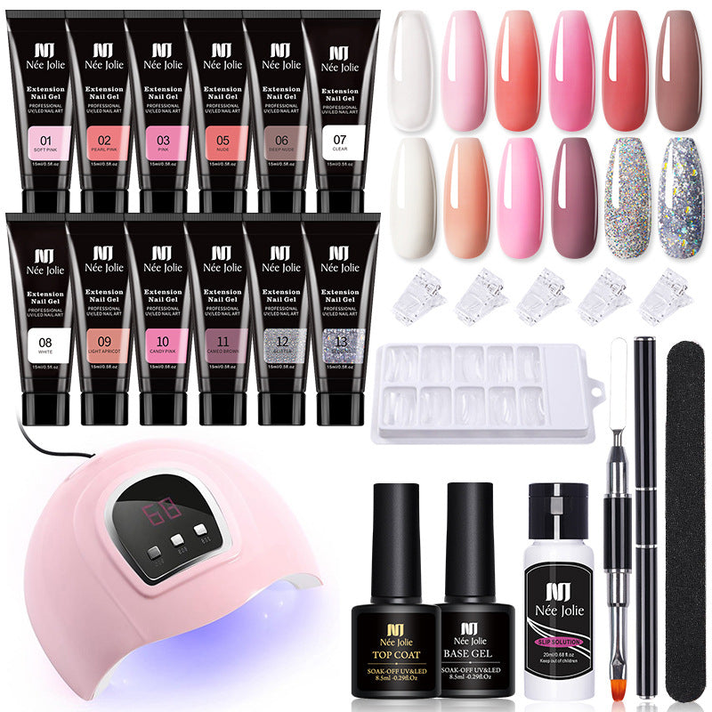 Nee Jolie Nail Art Solid Crystal Paste Extension Glue Set