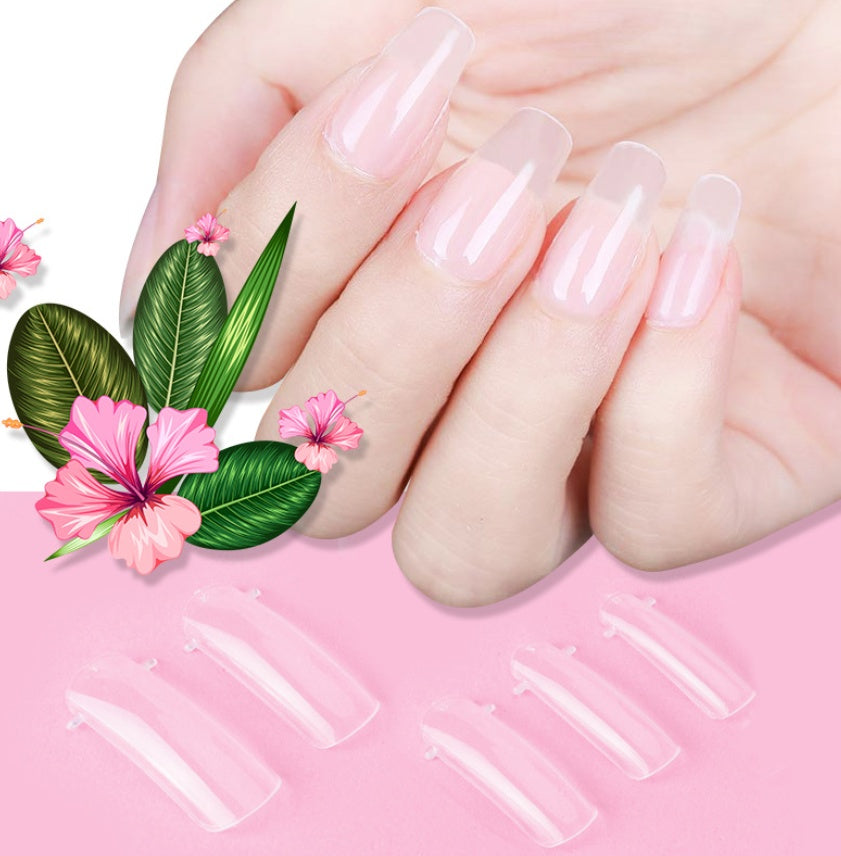 Ibcccndc Cross-border Solid-state Extension Glue Matching Piece A Crystal Transparent False Nail 100 Piece Box Nail Extension Glue