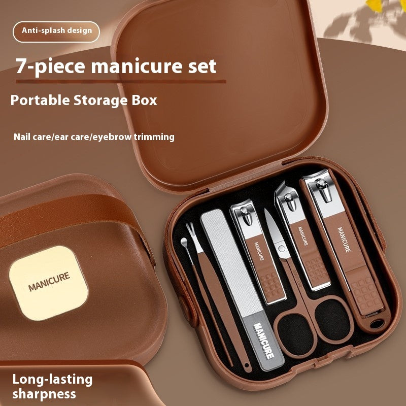 Manicure Portable Anti-splash Portable Nail Clippers Suit