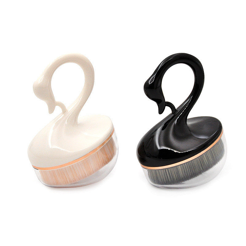 New Single Little Swan Powder Foundation Brush Magic Portable No Eating Liquid Foundation Seamless Makeup Brush PVC Cover Packaging