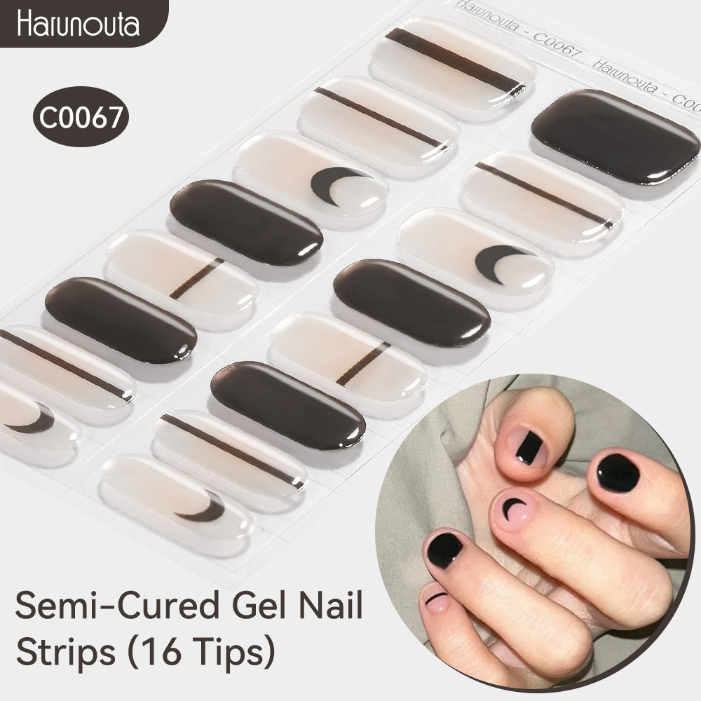 Harunouta Nail Stickers UV Gel Nail Sticker Semi-curing