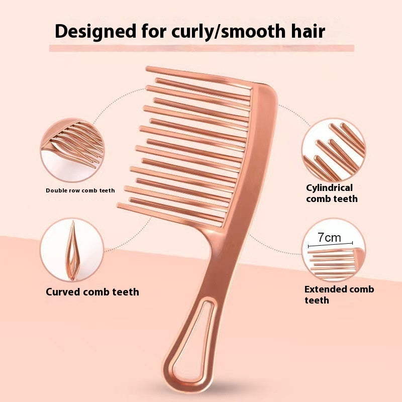 Double Row Large Tooth Comb Curly Hair Design Smooth Hair