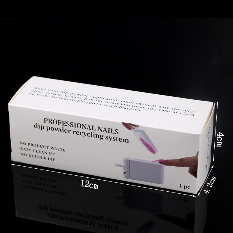 Fingertip Ant Nail Tools Double French Powder Cartridge Powder Recovery Storage Box