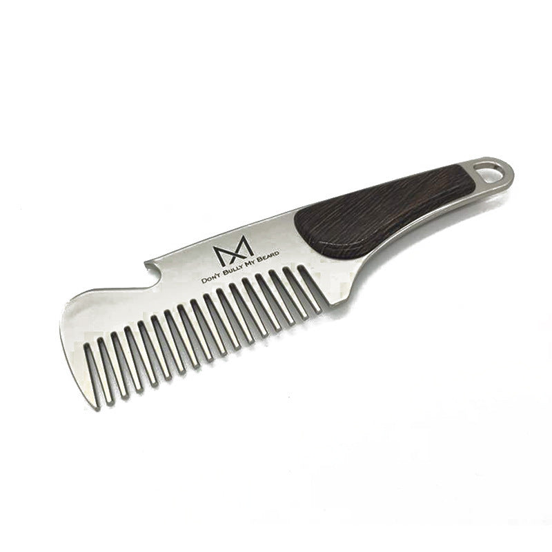 Men's metal comb bottle opener