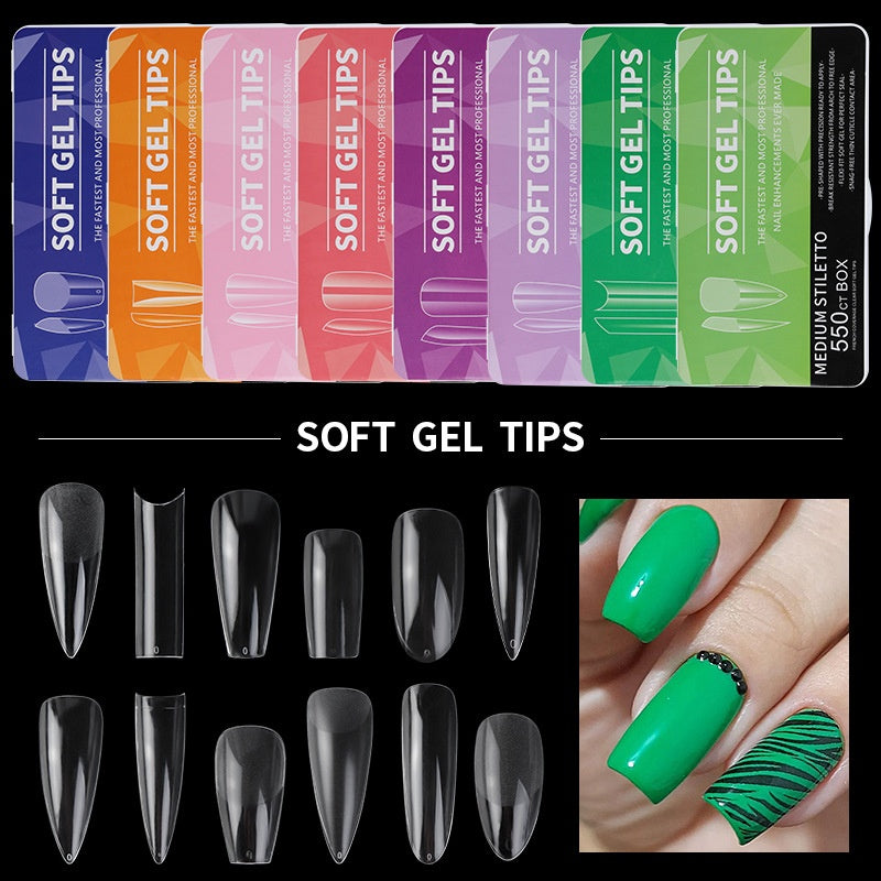 Porcelain White Box Nail Polish Ultra-thin And Scratch Free Matte soft gel tips