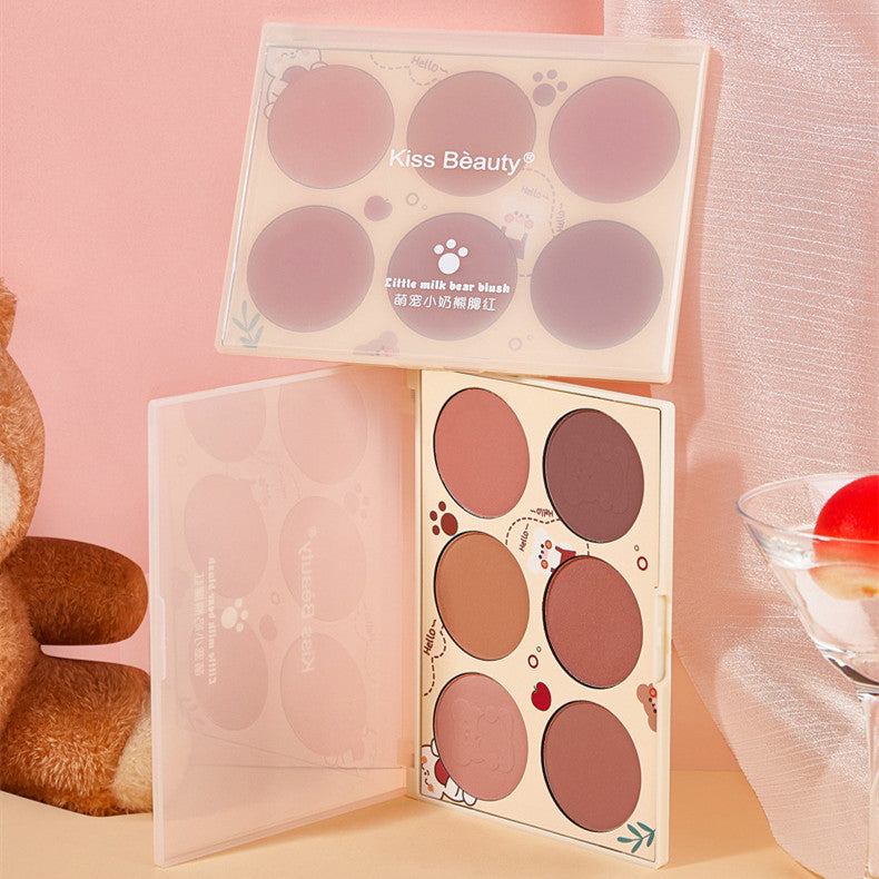 Kiss Beauty Women's Fashion Simple Multi-Color Makeup Blush
