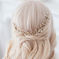 Mailang Handmade Golden Twisted Flower Hair Comb Headdress