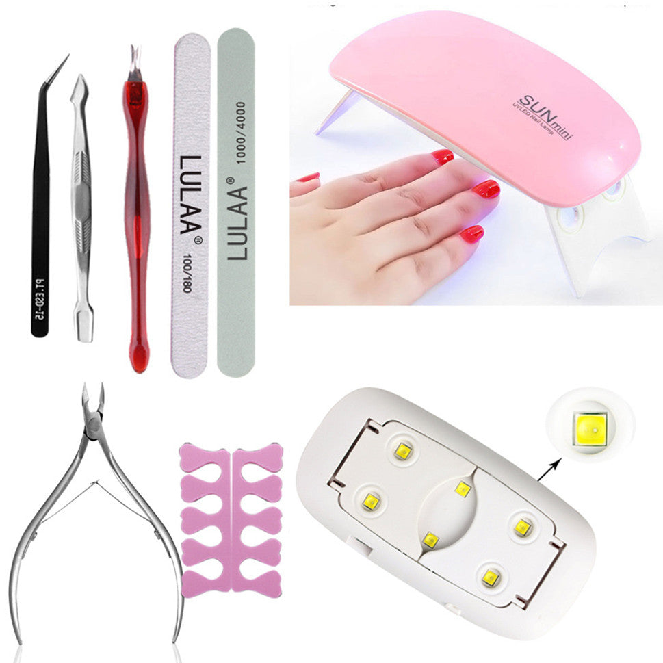 Lulaa Polishing Strip Phototherapy Lamp Nail Polish Set