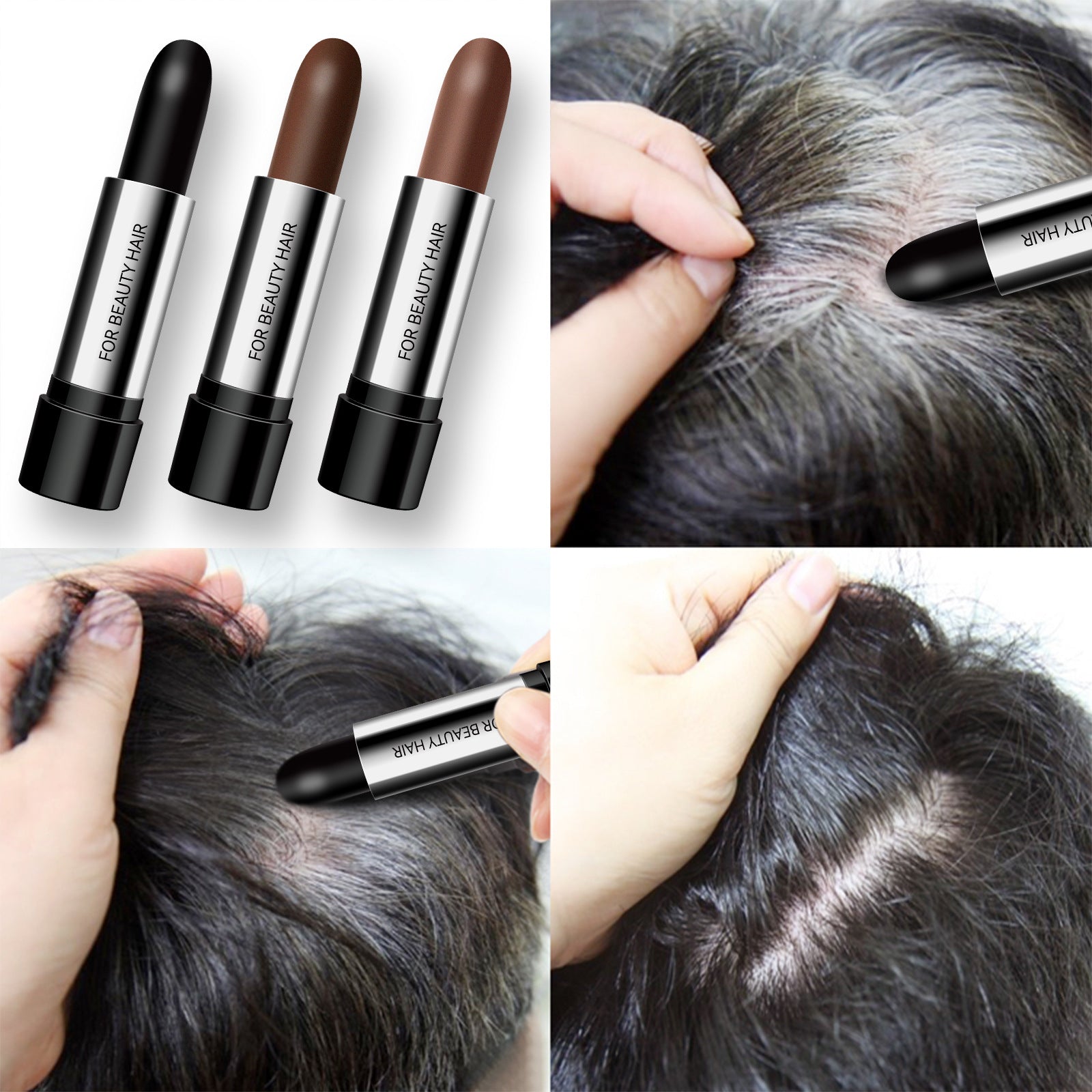 MLSMILE Disposable Hair Color Pen Cover Gray Hair Lipstick