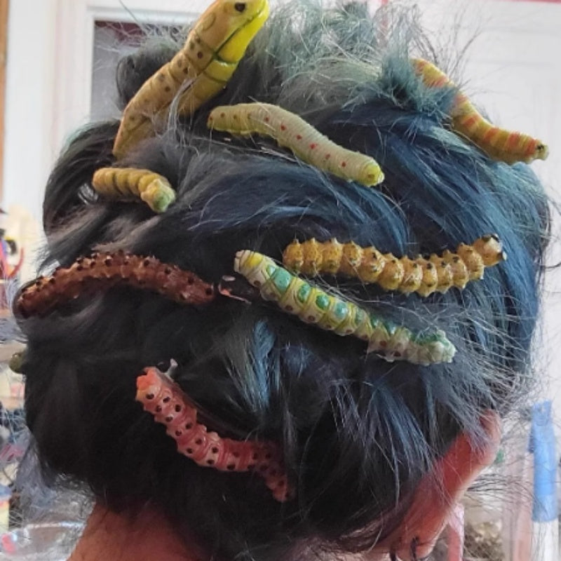 Eccentric And Creative Caterpillar Hair Clip Set