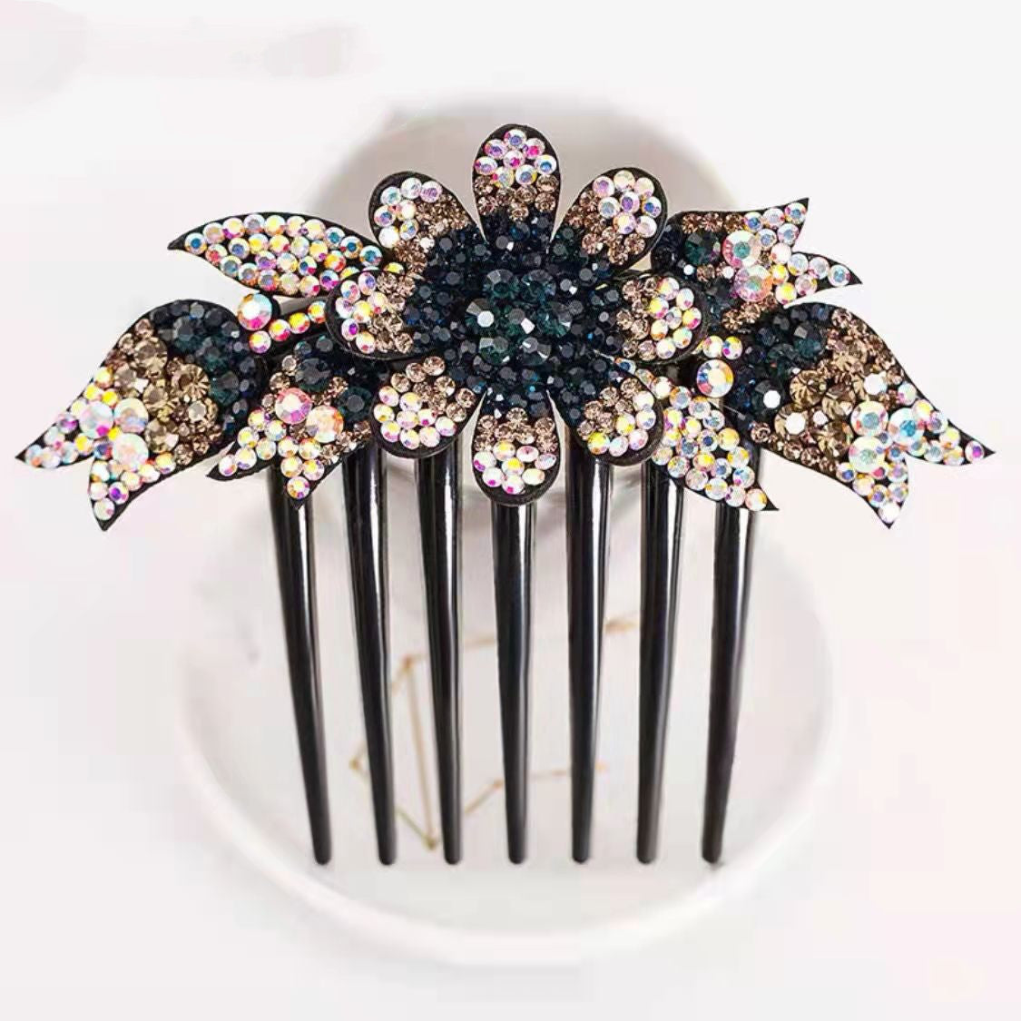 Women's Fashion Casual Rhinestone Anti-slip Hair Comb