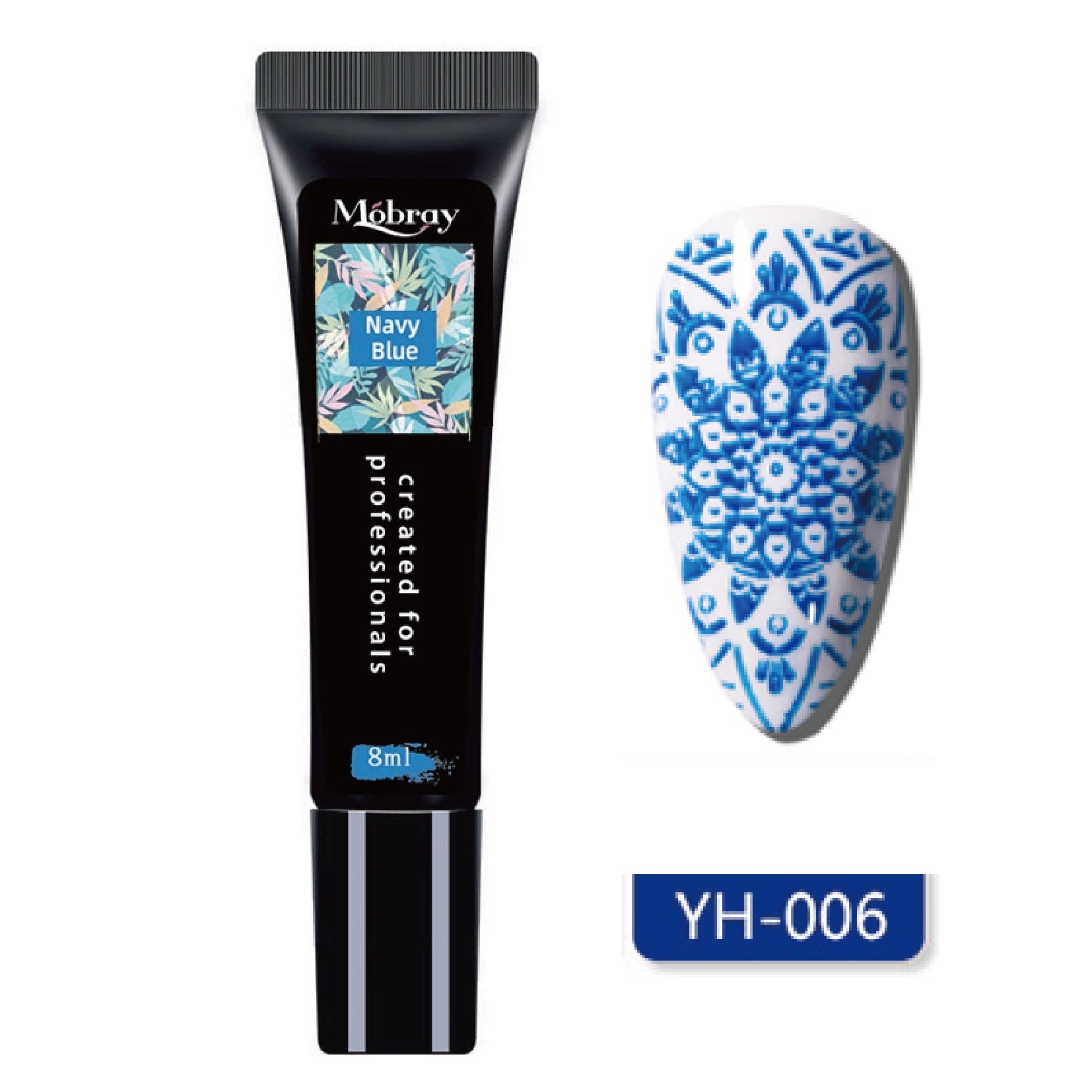 Mobray Manicure Printing Glue Hose Steel Plate Transfer UV Polish Phototherapy Plastic 25 Colors