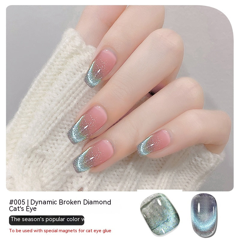 Zhiyana Gel Nail Polish White Cat Eyes Phototherapy Plastic