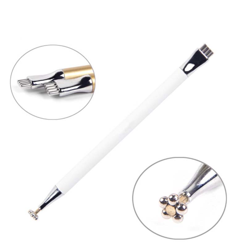 First dual-use imprinted magnetic nail art pen