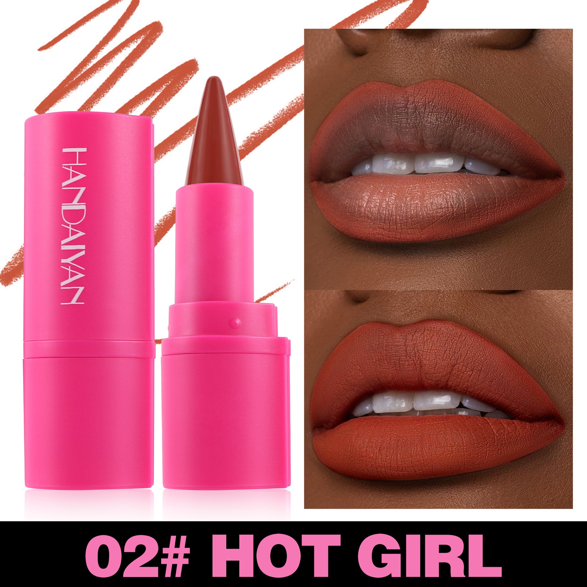 Matte Lipstick Lip Liner 2-in-1 8 Colors