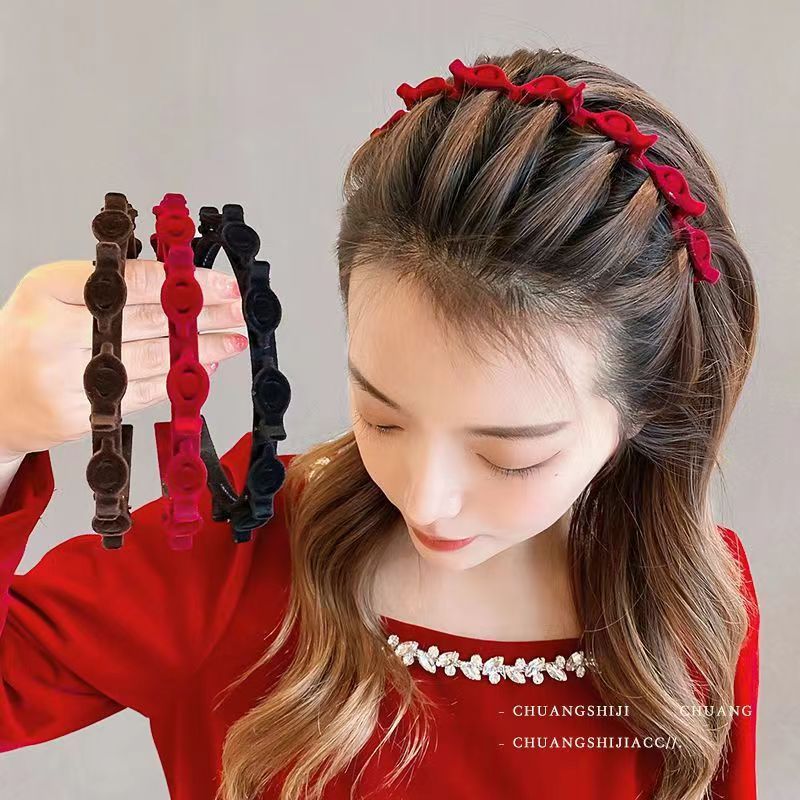 Finishing Hair Clip For Broken Hair Sweet All-matching Simple Non-slip Toothed Headband Hair Accessories