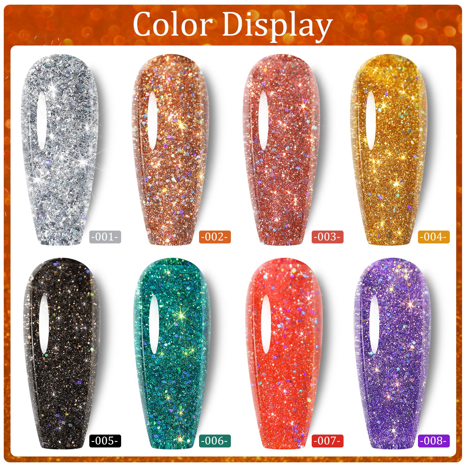 Misscheering Popular Diamond In The Debris Glue Sequins Laser UV Polish Nail Art