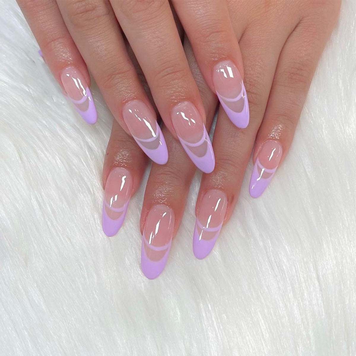 Fashion Simple Double French Wear Nail Art