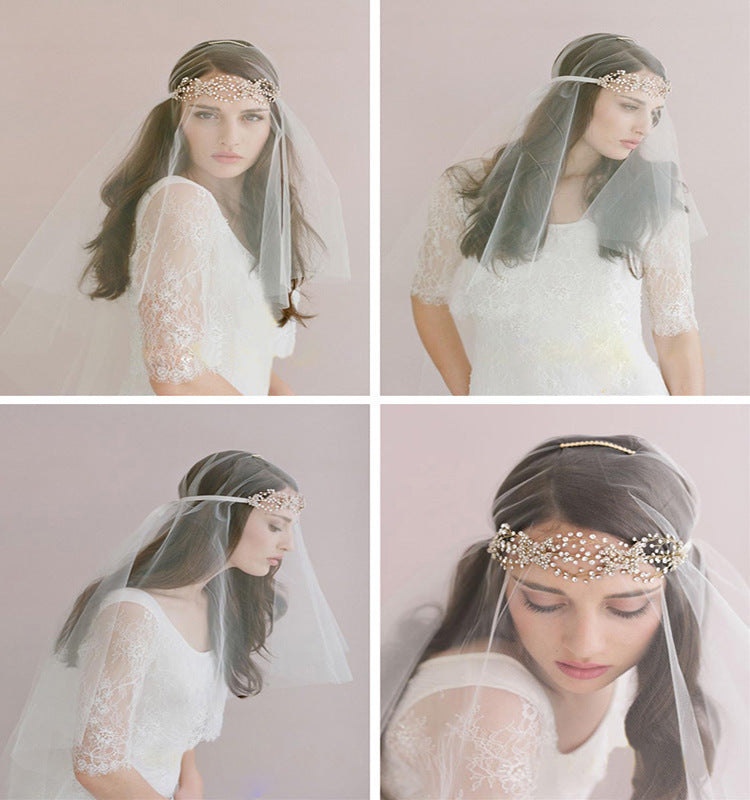 Beautiful Crystal Accessories Cover Soft Veil