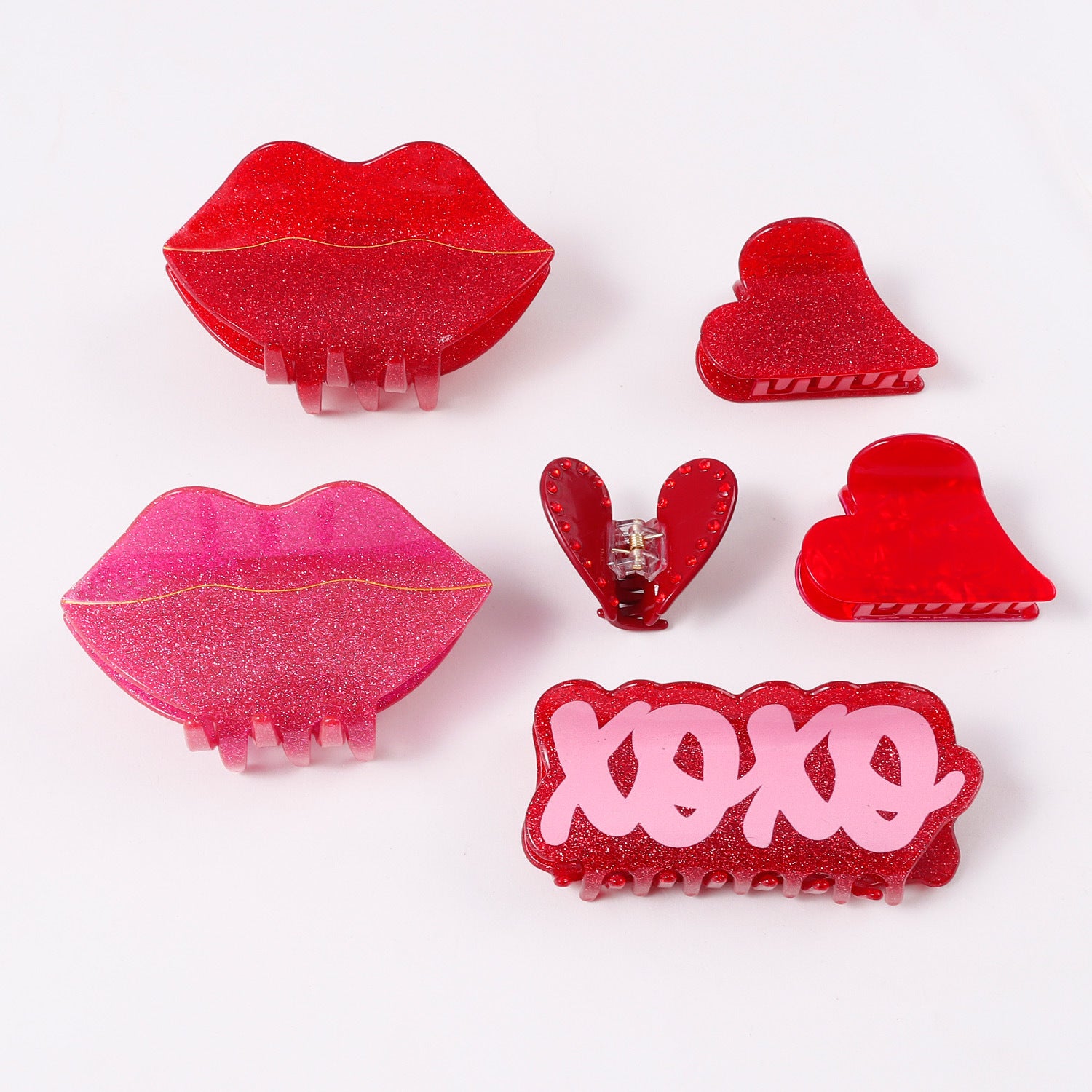 Red-toned Sweet-and-cool Style Hair Clip For The Back Of The Head