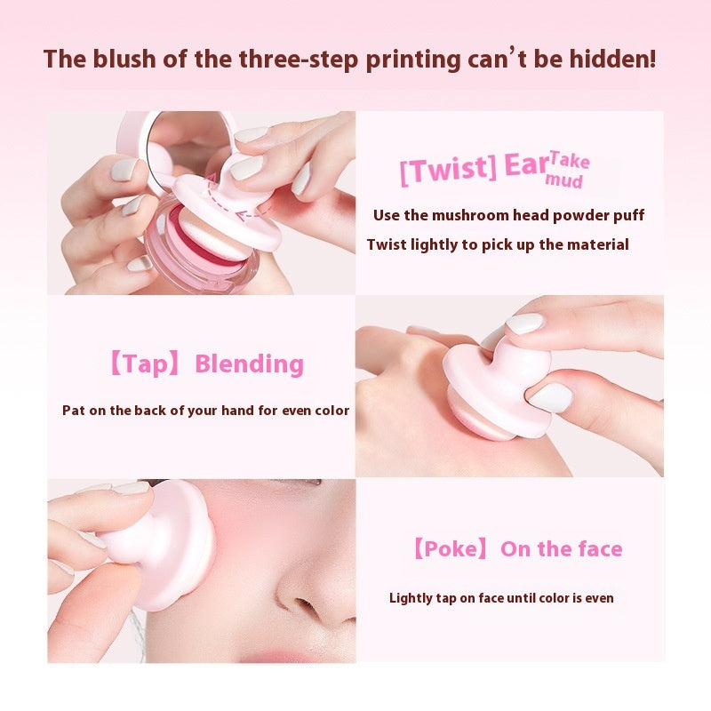 Chio Ture Blush Mud Swelling Contractive Color Shimmer Powder