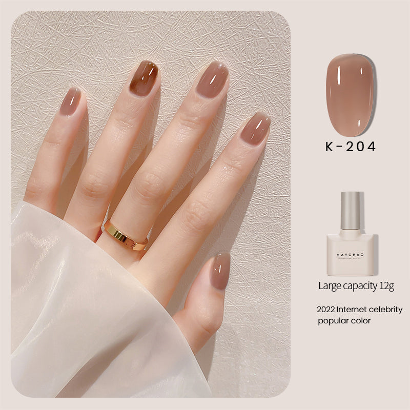 Maychao Transparent Jade Fat Ice Transparent Nude Nail Polish