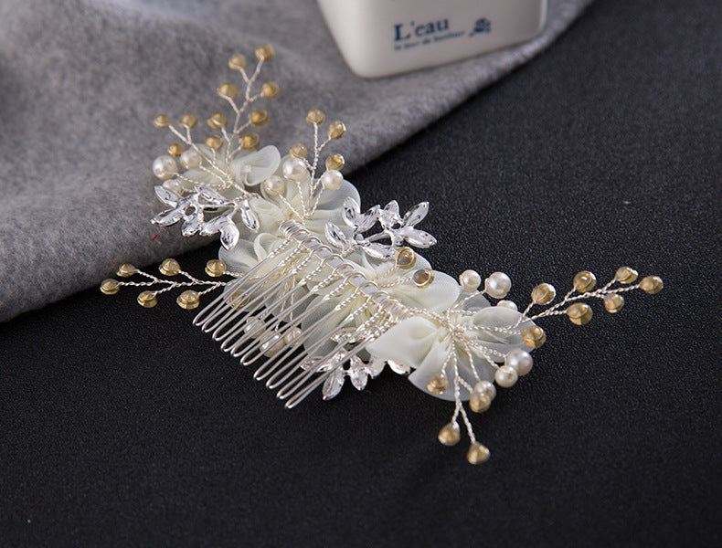 Fashion Temperament Handmade Crystal Flower Headdress