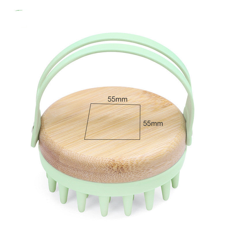 Environmentally Friendly Food Grade Silicone Bamboo Wood Shampoo Brush