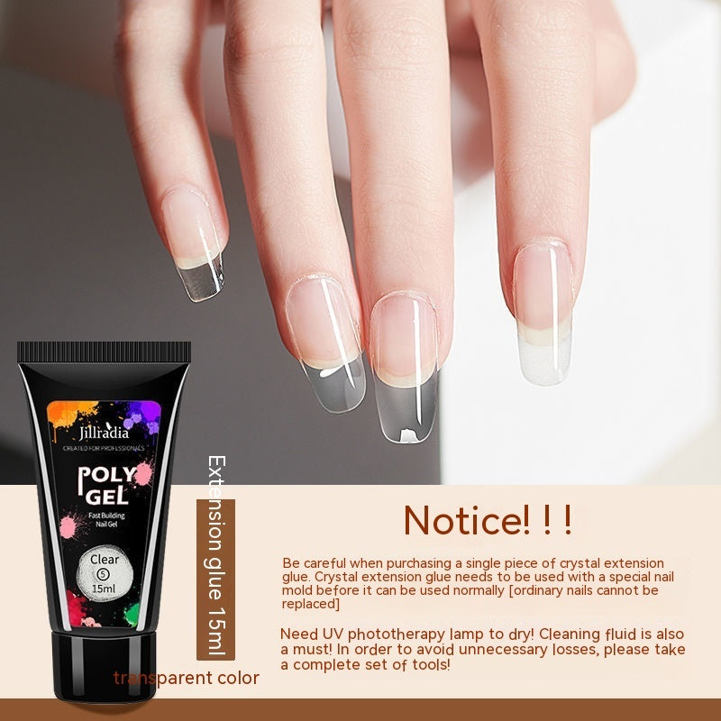 Crystal Extended Glue Nail Beauty UV