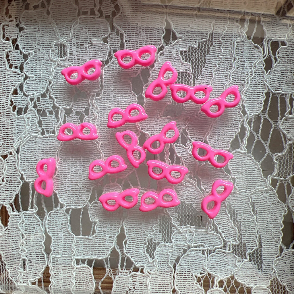 Nail Resin Accessories Rose-red Eyewear Ornaments For Nails