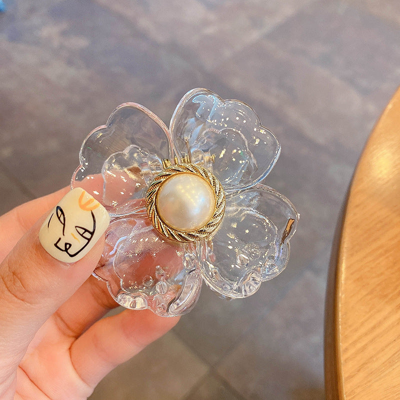 The Back Of The Head Personality Girl Flower Clip