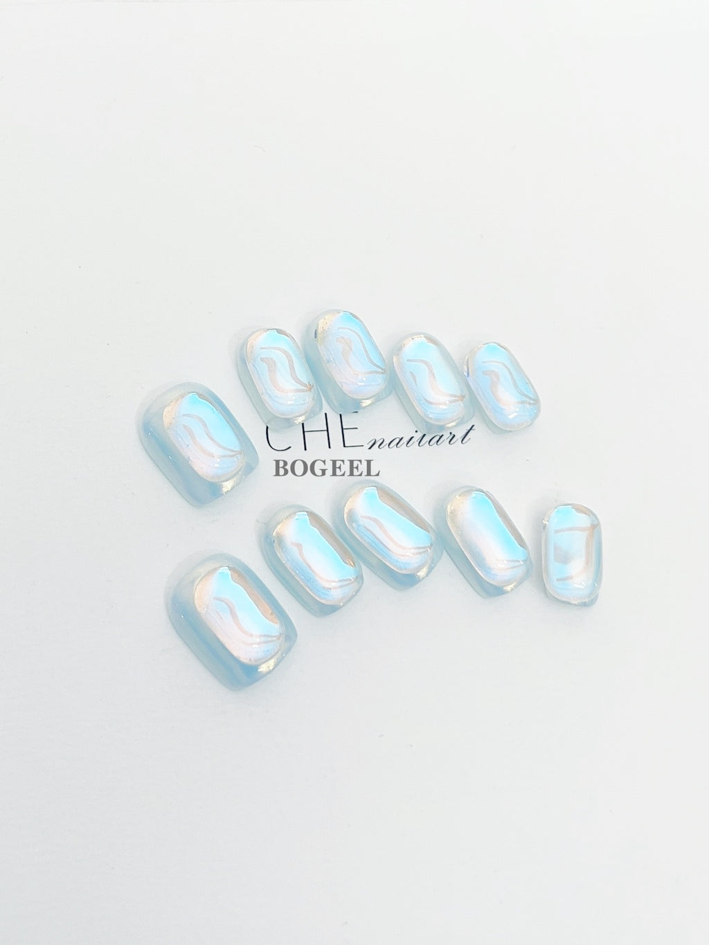 Chenailart Bogeel Ice Blue Personality Handmade Wear Armor