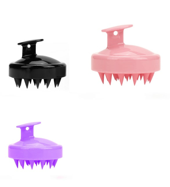 Silicone shampoo brush massager
