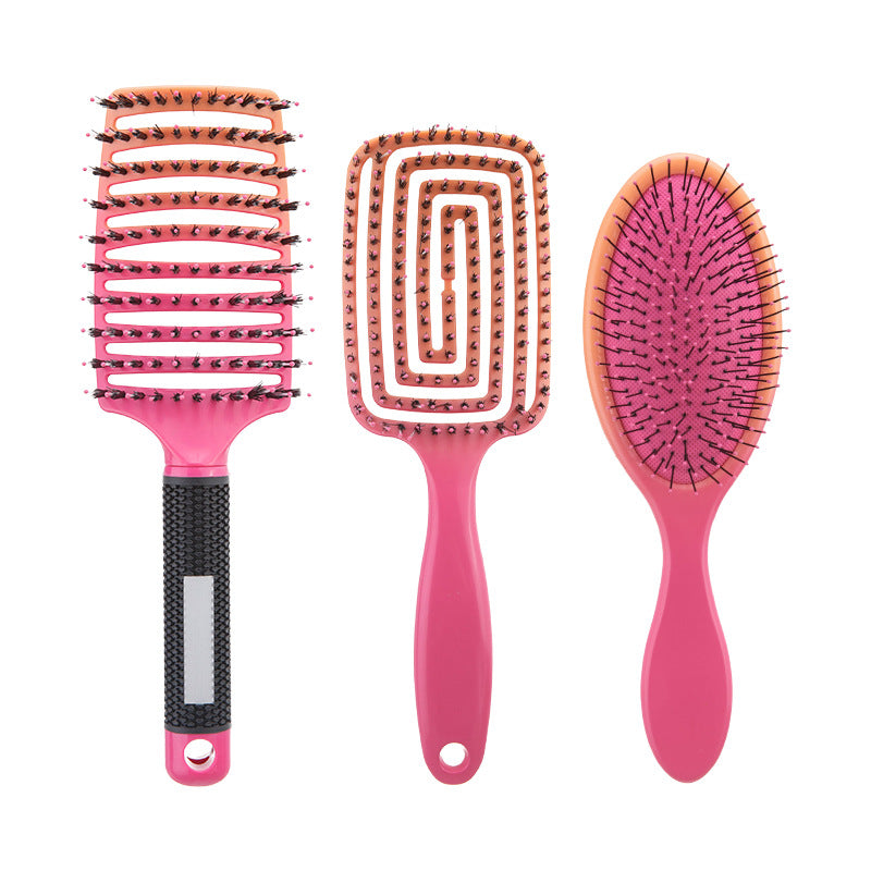 Gradient Curly Hair Hollow Comb Set
