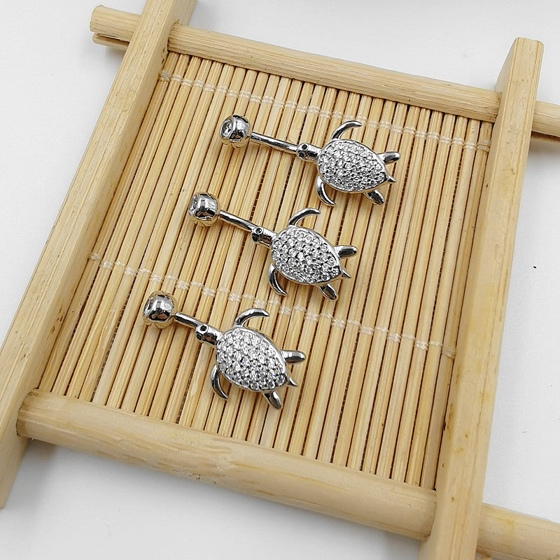 Turtle Diamond Navel Nail