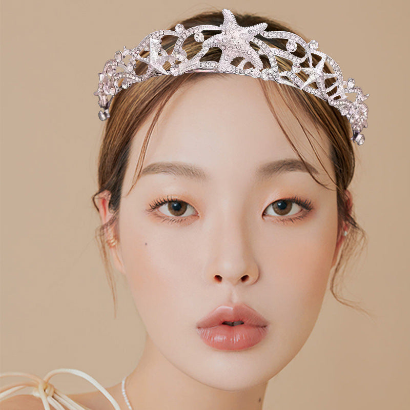 Starfish Alloy Rhinestone Beautiful Headdress