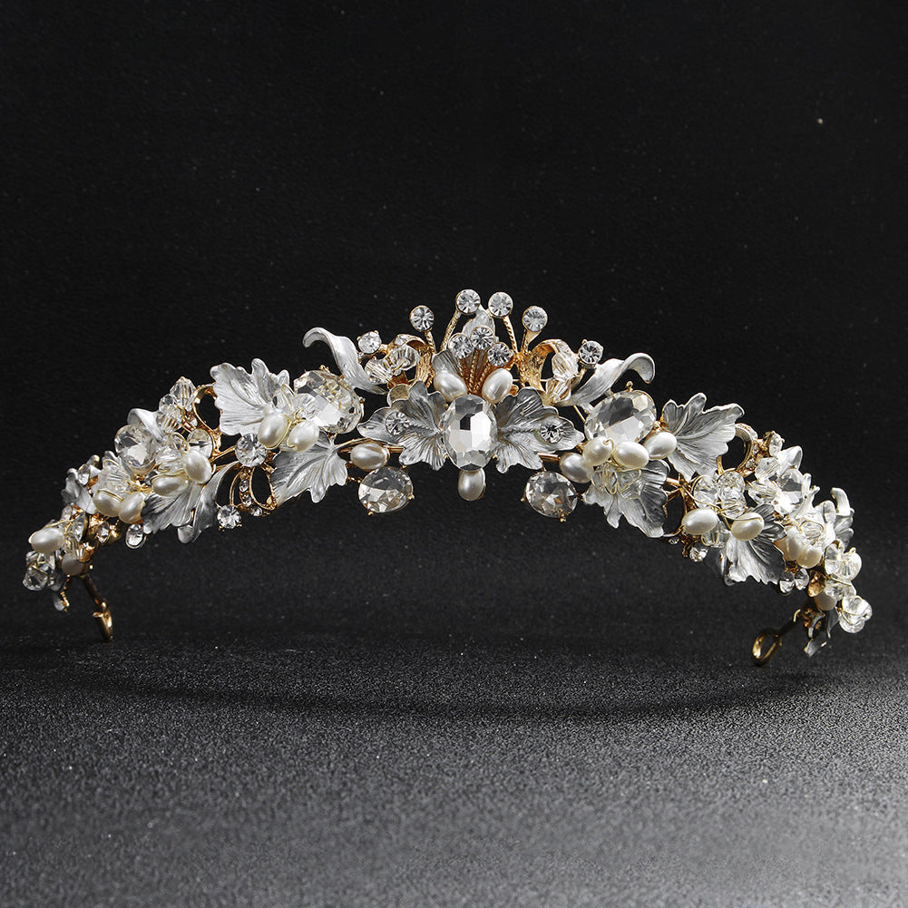 Design Bridal Crown Baroque Flowers