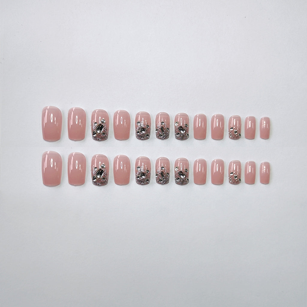 Removable Broken Diamond Bow Nail Sticker