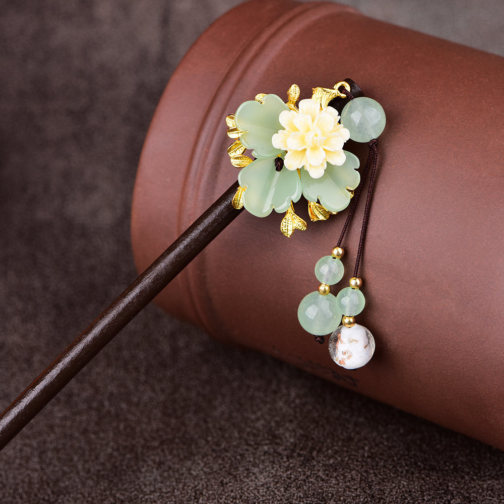 Qipao performance glass jewelry ancient style hairpin