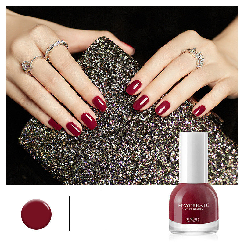 Maycreate Nail Polish Female Long-lasting Tear-free Baking Free Transparent Net Red Summer Nail Polish
