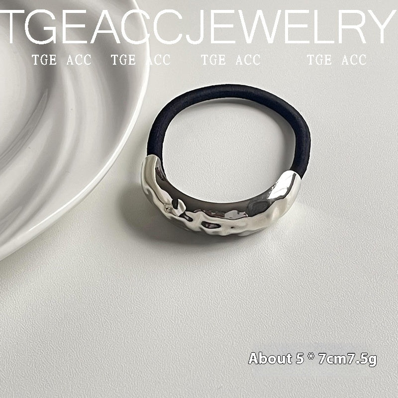 European And American Cold Style Geometric Metal Concave-convex Stretch Retro Head Rope