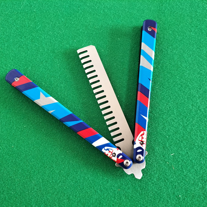 CSGO Butterfly Training Knife 3D Effect All Steel Butterfly Comb