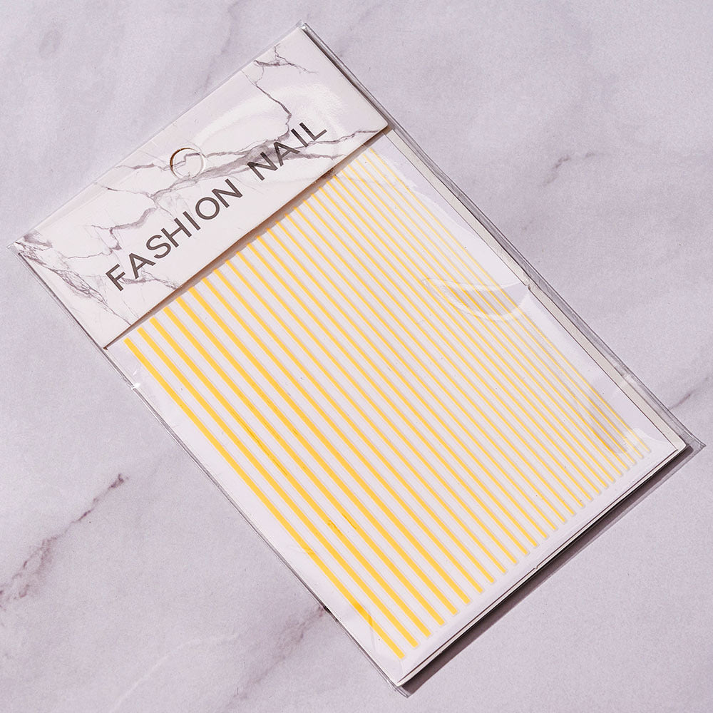 Stickers Bright Line Back Glue Fashion Nail Paste Decorative Multi-color Nail Patches