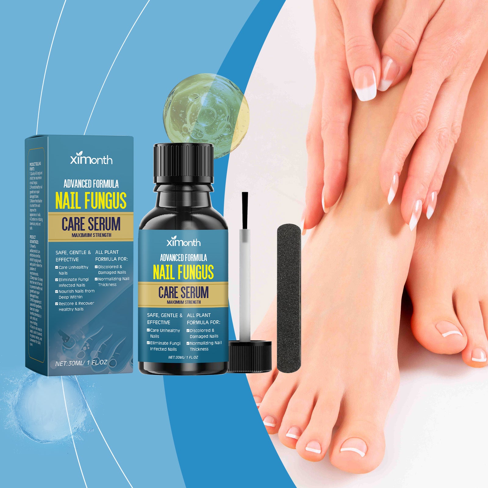 Ximonth Nail Care Solution Gentle Cleaning