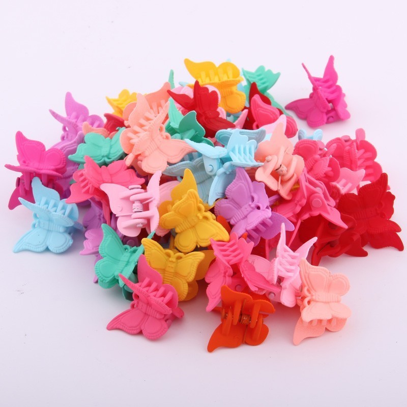 Color butterfly clip children's mini small hairpin