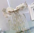 White Lace Hairpin Big Bow Tiara